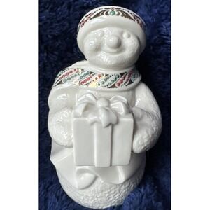 Lenox Christmas Merry Snowman Jewels Collection 1996 Handcrafted ‎ 24K READ